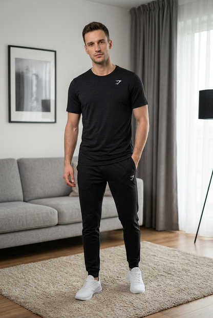 New Gym Shark XL Unisex Black T-Shirt