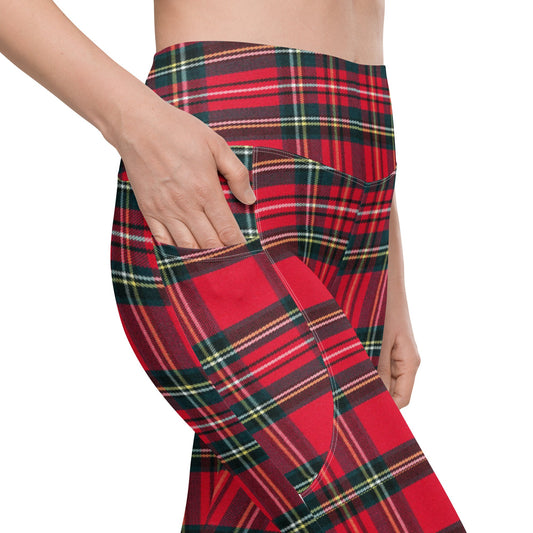 GymBum UK Redline Tartan Leggings with pockets