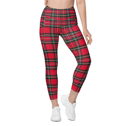GymBum UK Redline Tartan Leggings with pockets