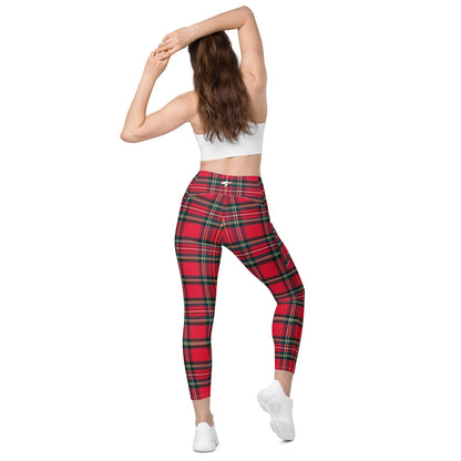 GymBum UK Redline Tartan Leggings with pockets