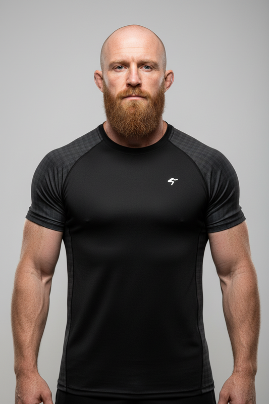 GymBum UK Shadow Check Rash Guard