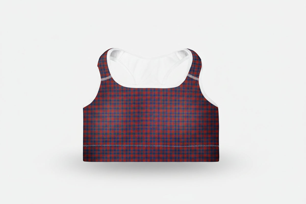 GymBum UK Sovereign Tartan Padded Sports Bra