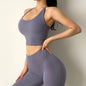 Women's Tummy Control Flexible Exercise Bodybuilding Tights and Bra Set