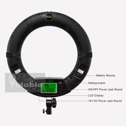 96W Ring Light Photography Led Ring Lamp 2700-10000k With Mobile Holder Tripod Stand Ringlight kit For Live Video Streaming