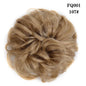 LUPU Synthetic Hair Bun Messy Scrunchies With Elastic Band Natural Fake Hair Tie Pieces Ponytail Colored Black Purple Pink Green