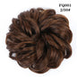 LUPU Synthetic Hair Bun Messy Scrunchies With Elastic Band Natural Fake Hair Tie Pieces Ponytail Colored Black Purple Pink Green