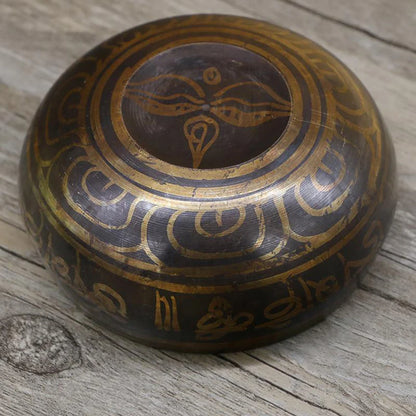 Tibetan Chime Singing Bowl Nepal Tibetan Sing Bowl Handmade Buddha Buddhist Sound Yoga Meditation Healing Copper Singing Bowl