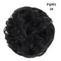 LUPU Synthetic Hair Bun Messy Scrunchies With Elastic Band Natural Fake Hair Tie Pieces Ponytail Colored Black Purple Pink Green