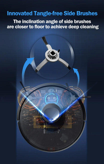 ABIR X6 Robot Vacuum Cleaner, Visual Navigation,APP Virtual Barrier,6000PA Suction,Smart Home Mop,Floor Carpet Washing Appliance
