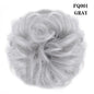 LUPU Synthetic Hair Bun Messy Scrunchies With Elastic Band Natural Fake Hair Tie Pieces Ponytail Colored Black Purple Pink Green