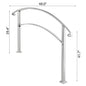 VEVOR Wrought Iron Handrail Fits 1 or 5 Steps with Installation Kit Hand Rails for Outdoor Steps Transition Handrail Stair Rail