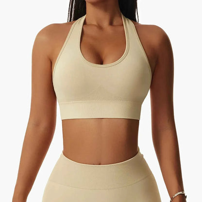 Leggings Yoga Set for Women - Seamless Bra Top and Scrunch Leggings Fitness Sport Suit