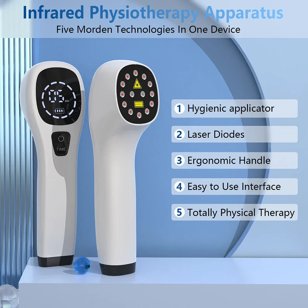 KTS Body Pain Laser Therapy Device 2x808nm LLLT Physiotherapy Equipment for Knee Pain Relief Arthritis Frozen shoulder Pet Pain