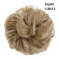 LUPU Synthetic Hair Bun Messy Scrunchies With Elastic Band Natural Fake Hair Tie Pieces Ponytail Colored Black Purple Pink Green