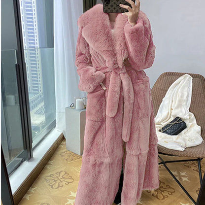 Women's Winter Jackets Faux Fur Coat Warm Thick Loose Plus Size Outerwear