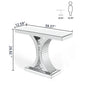 43.3'' Mirrored Glass Console Door Entryway Display Table