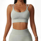 Leggings Yoga Set for Women - Seamless Bra Top and Scrunch Leggings Fitness Sport Suit