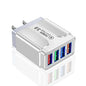 Fast 4 USB Charger Quick Charge 3.0 Fast USB Wall Charger Portable Mobile Charger QC 3.0 Adapter for Xiaomi iPhone X EU US Plug
