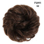 LUPU Synthetic Hair Bun Messy Scrunchies With Elastic Band Natural Fake Hair Tie Pieces Ponytail Colored Black Purple Pink Green