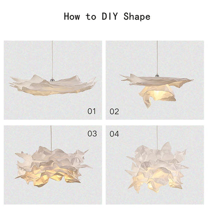 43cm Art DIY Cloud Lamp Shade Flower Light Shade Ceiling Lampshade Decoration Chandelier Pendant for Living Room Bedroom Bar Use