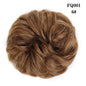 LUPU Synthetic Hair Bun Messy Scrunchies With Elastic Band Natural Fake Hair Tie Pieces Ponytail Colored Black Purple Pink Green