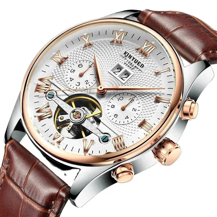 Top Brand Luxury Men's Watches - Waterproof Sport Automatic Mechanical Tourbillon Hollow Out Watch