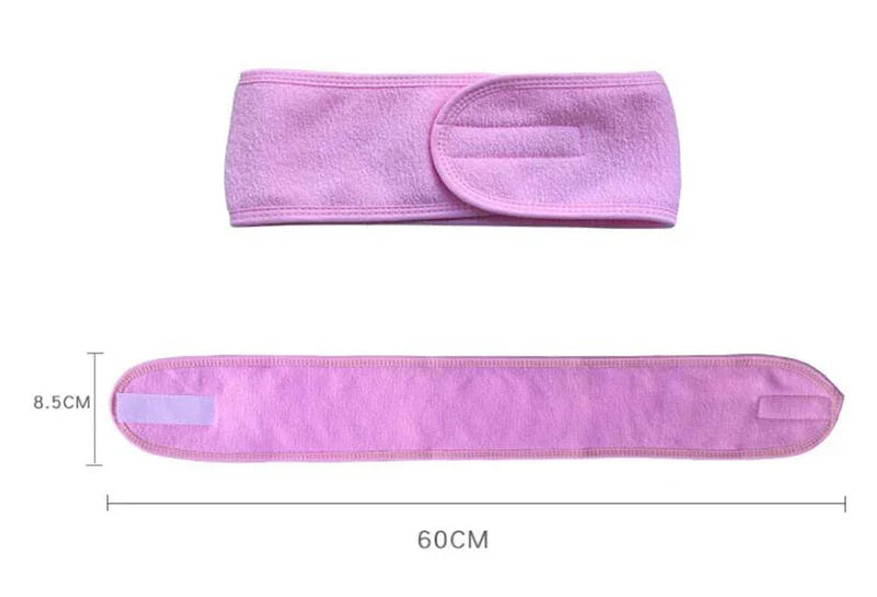 Head Bands Adjustable Wide Hairband Yoga Spa Bath Shower Makeup Wash Face Cosmetic Headband for Women Ladies Make Up Accessories