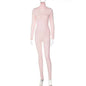 Fall Solid Long Sleeves yoga Rompers Women Ladies jogging wear new style One Piece stretch bodycon Jumpsuit