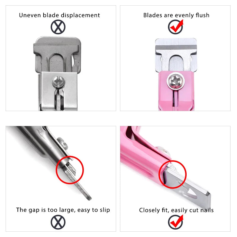 Professional Fake Nail Cutter Nail Cipper Tips Cutter U Type Acrylic Fake Nail Edge Trimmer Stainless Steel Nail Manicure Tools