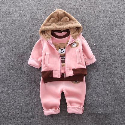 3pc/Set Animal Bear Baby Set For Newborn Winter Infant Clothing Sets Super Keep