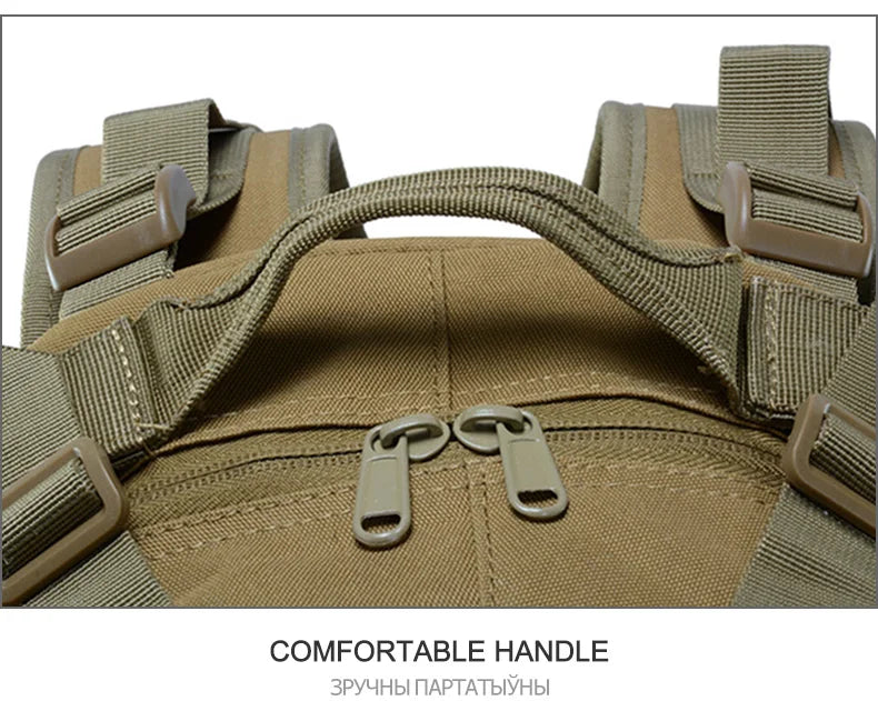 40L Camping Backpack Men's Bag Travel Bags Tactical Molle Climbing Rucksack Hiking Outdoor Reflective Shoulder Fishing Bag