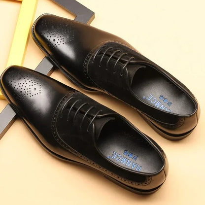 Genuine Leather Oxford Dress Shoes for Men - Breathable - 10 Colors