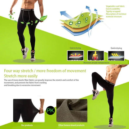 Compression Pants UK Mens Gym Leggings – Sport Training Running Tights Quick Dry