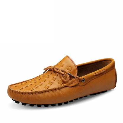 Accept OEM in Ready Stock Handmade Pure Real Genuine Leather Breathable 4 Season Men Dress Business Loafers