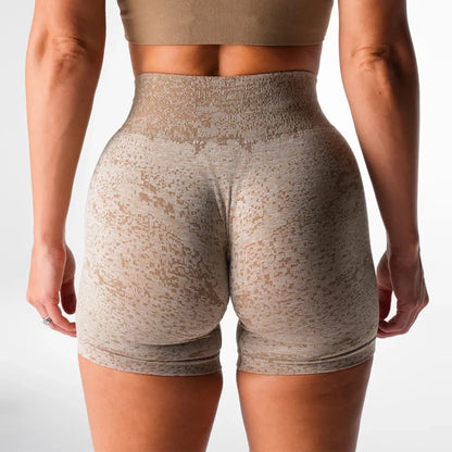 Women's Active Running Exercise Shorts Soft Stretchy Seamless Spandex/Nylon Four-Way Stretch Plus Size Fitness Pants Sexy