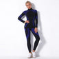 Breathable Yoga Workout Long Sleeve Shirt Leggings Set Gym Sports Fitness Striped Pants Suit For Women