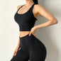 Women's Tummy Control Flexible Exercise Bodybuilding Tights and Bra Set