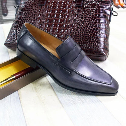 Slip-On Loafers for Men - Premium Leather Shoes (Weddings, Formal Events)