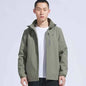 Man Winter Outdoor Waterproof Hiking Jacket - Heat Sealed Camo Print Hoodie Jacket
