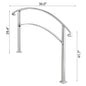 VEVOR Wrought Iron Handrail Fits 1 or 5 Steps with Installation Kit Hand Rails for Outdoor Steps Transition Handrail Stair Rail