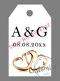 100 pcs/ set Personalised Gift Tags, Gift Tags, Handwritten Kraft Wedding Favour Label Custom