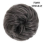 LUPU Synthetic Hair Bun Messy Scrunchies With Elastic Band Natural Fake Hair Tie Pieces Ponytail Colored Black Purple Pink Green