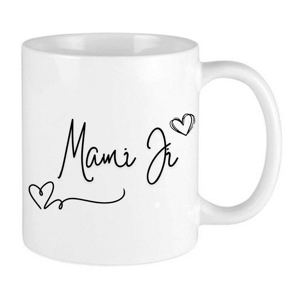 Mami Ji Handwritten Hearts Mug