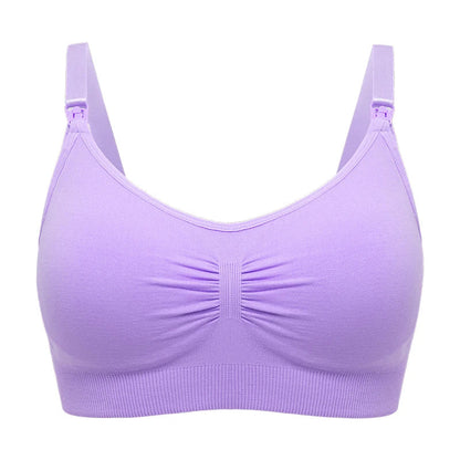 plus Size Seamless Nursing Bra for Women Breathable Maternity Push up Front Closure Underwear Adjustable Straps Wire-Free