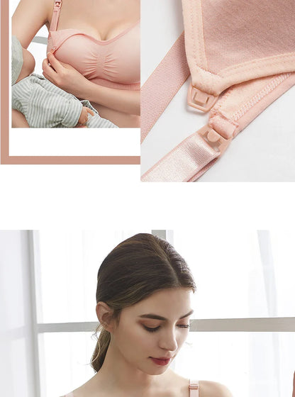 plus Size Seamless Nursing Bra for Women Breathable Maternity Push up Front Closure Underwear Adjustable Straps Wire-Free