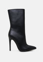 Micah Pointed Toe Stiletto High Ankle Boots