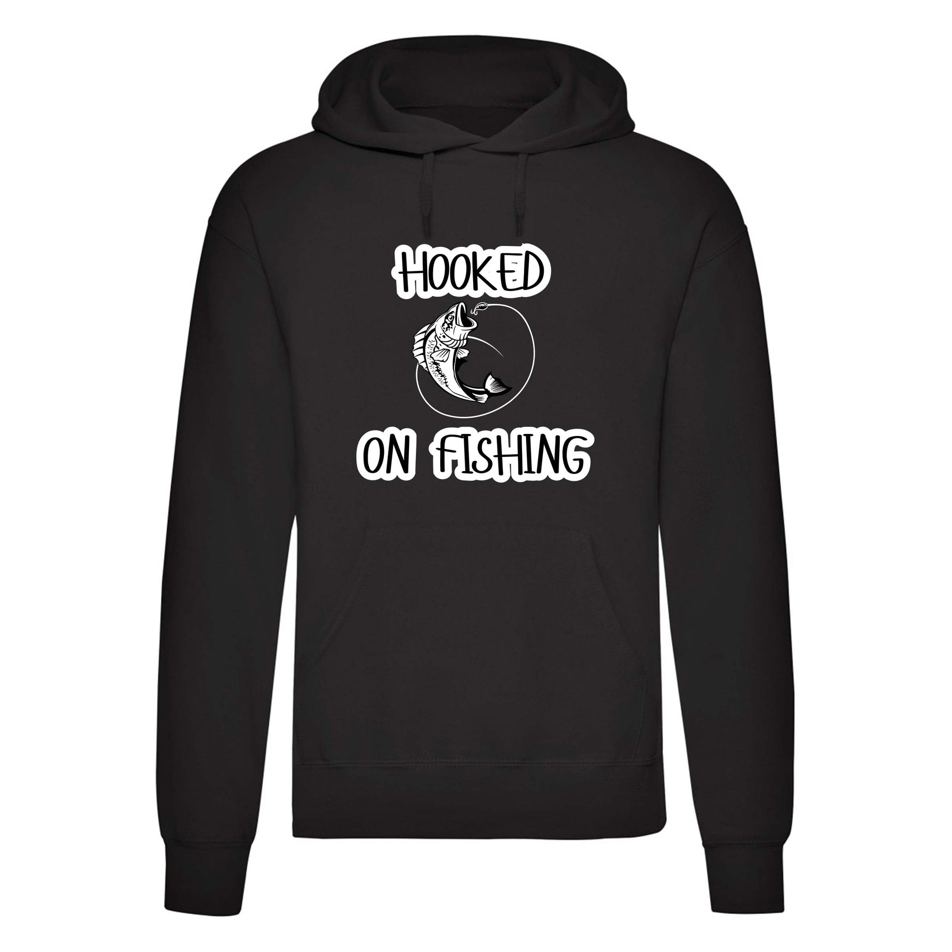 Hooked on Fishing Printed Hoodie-1