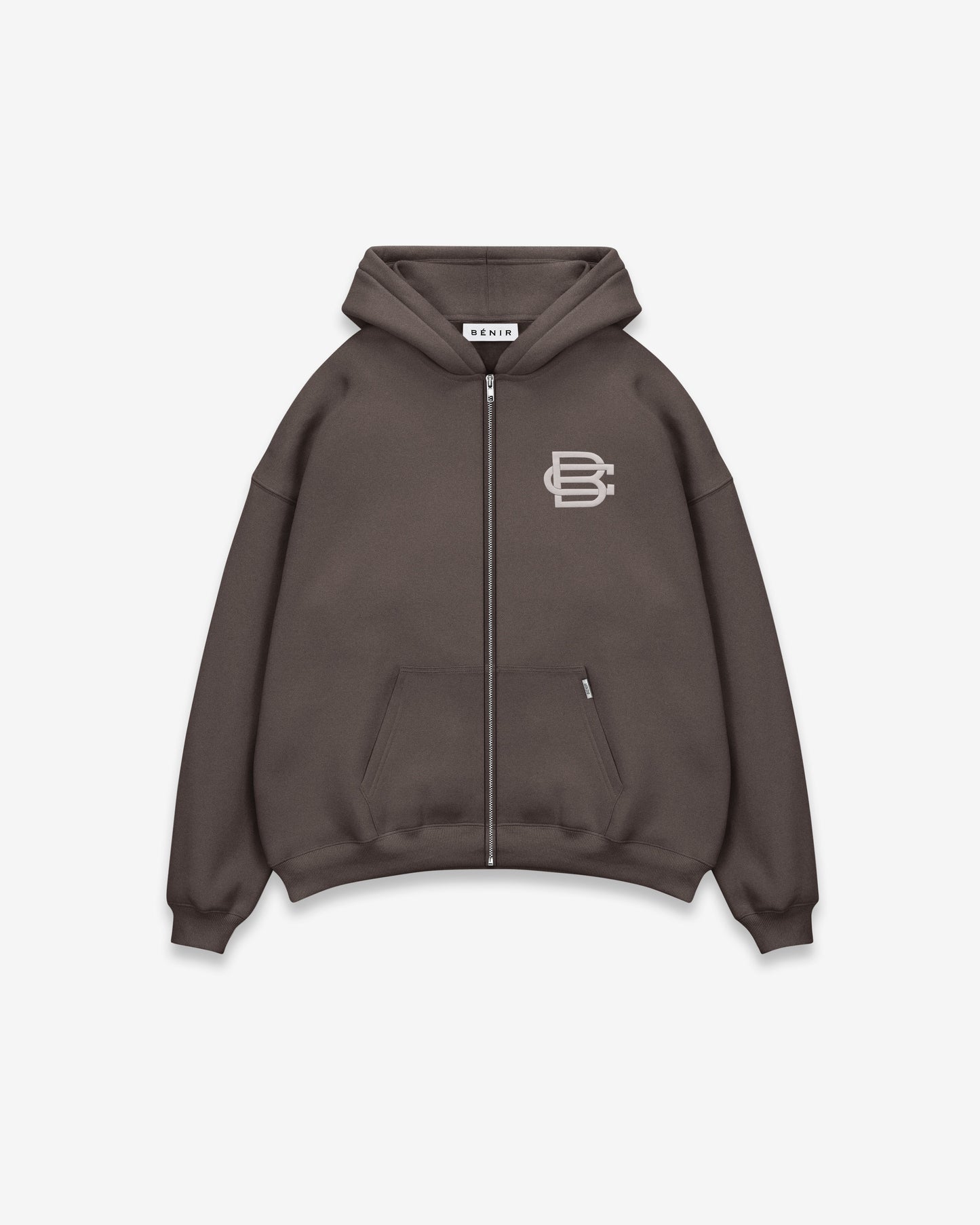 Bénir Club Basics Zip Hoodie - Mocha