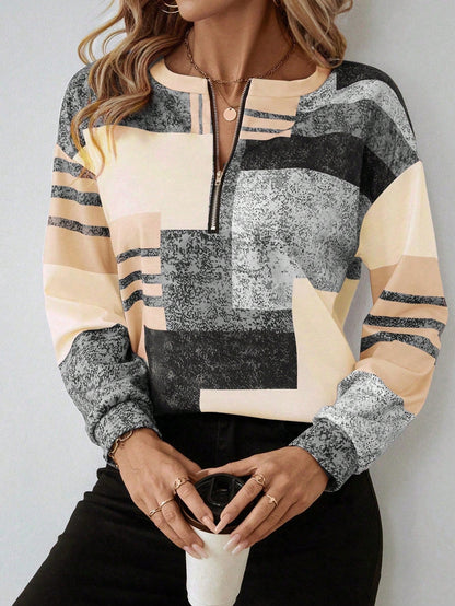 MIRA | STYLISH EVERYDAY ZIP-NECK TOP