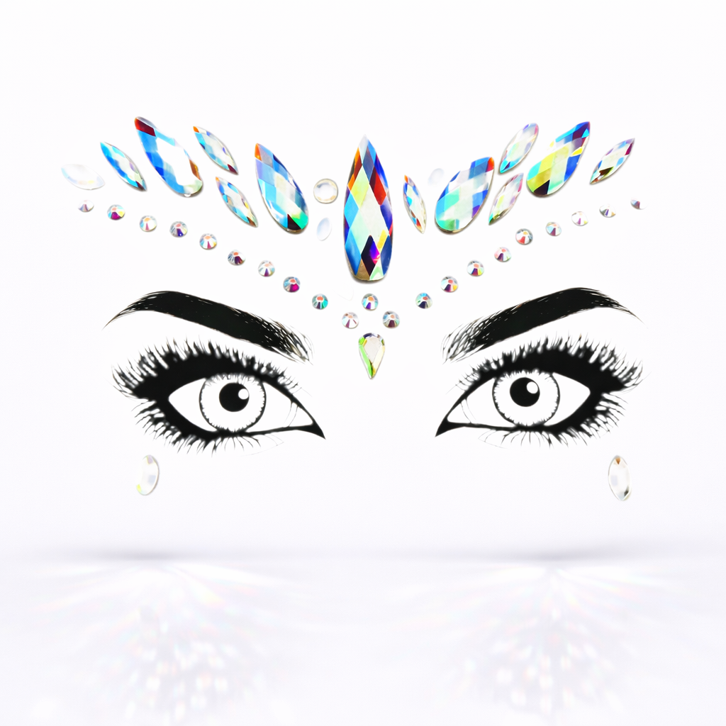 Festival Face Gems – Self Adhesive Rave Face Jewels (Calypso)